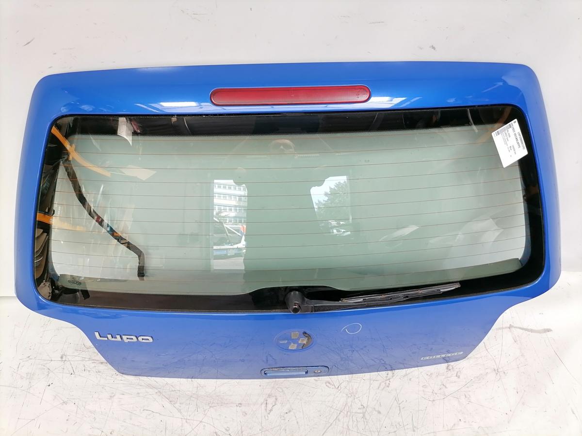 VW Lupo original Heckklappe mit Heckscheibe LW5Z Jazz Blue Bj.2000